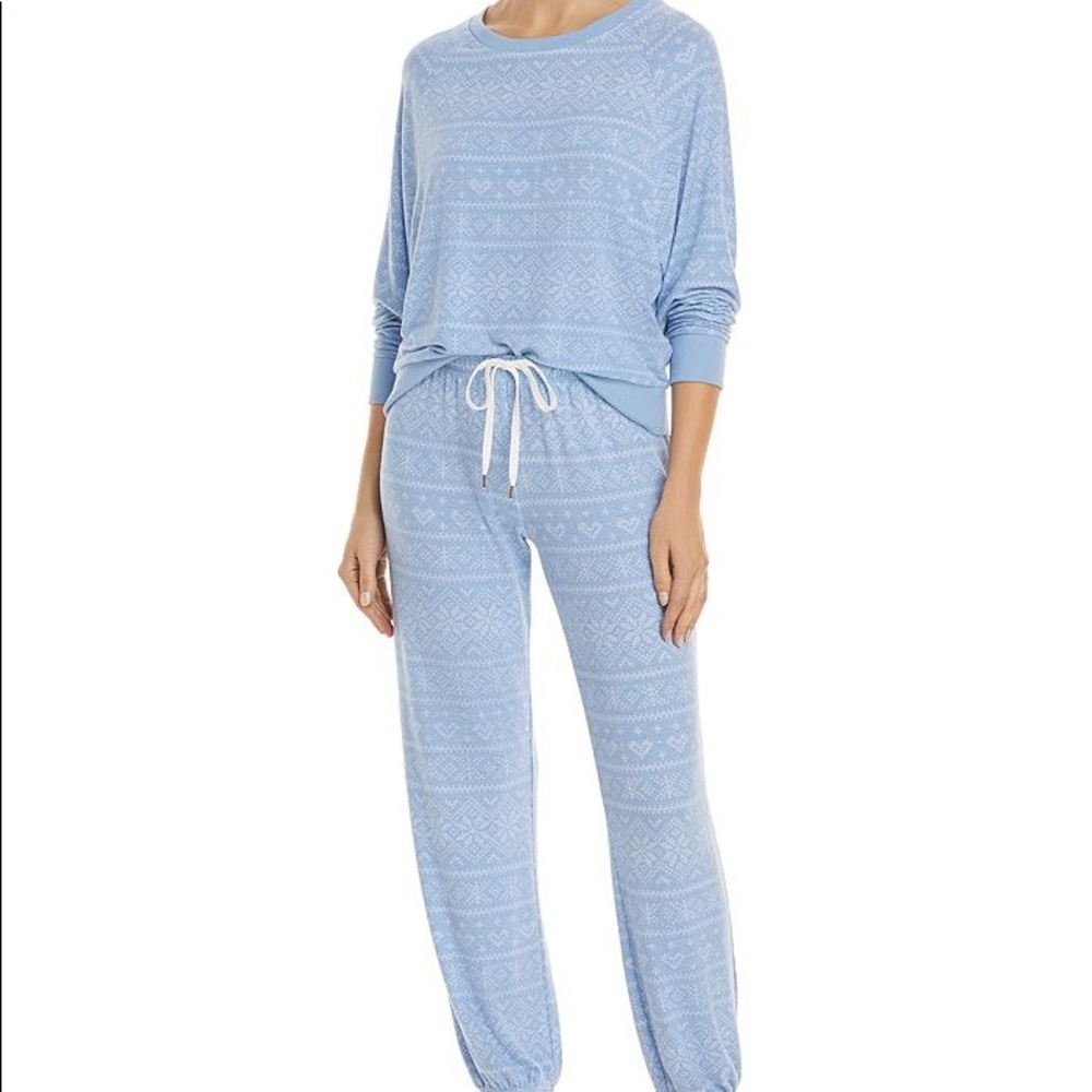Honeydew Intimates pajama set blue fair isle sz M